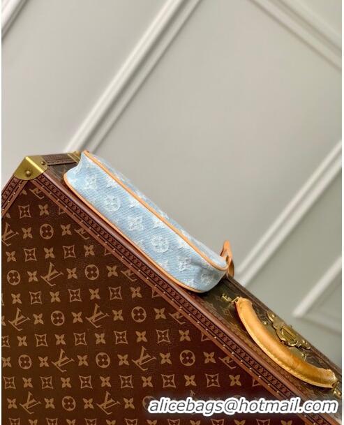 Good Product Louis Vuitton Pochette Accessoires Clutch in Monogram Denim 100% GOTS-certified Cotton M82692 Blue 2024