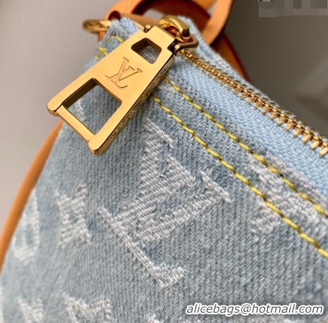 Good Product Louis Vuitton Pochette Accessoires Clutch in Monogram Denim 100% GOTS-certified Cotton M82692 Blue 2024