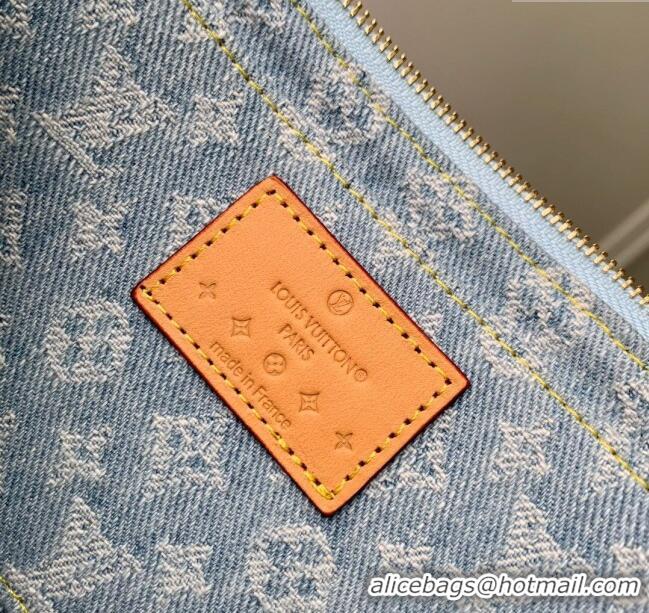 Good Product Louis Vuitton Pochette Accessoires Clutch in Monogram Denim 100% GOTS-certified Cotton M82692 Blue 2024