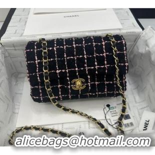 Buy Inexpensive Chanel Classic Tweed Mini Flap Bag A69900 Black/Pink 2024