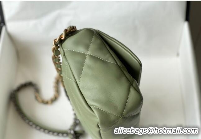 Good Looking Chanel 19 Shiny Lambskin Small Flap Bag AS1160 Light Green 2024