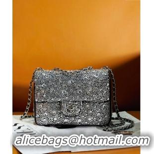 Grade Quality Chanel Mini Flap Bag with Crystals AS4142 Black 2024