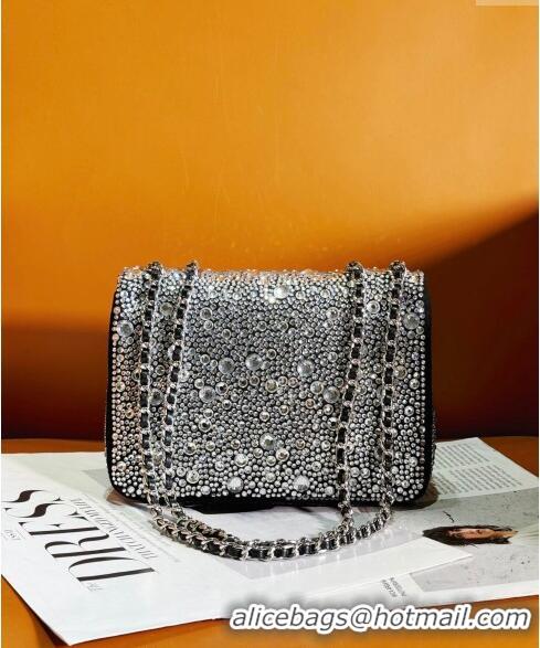 Grade Quality Chanel Mini Flap Bag with Crystals AS4142 Black 2024