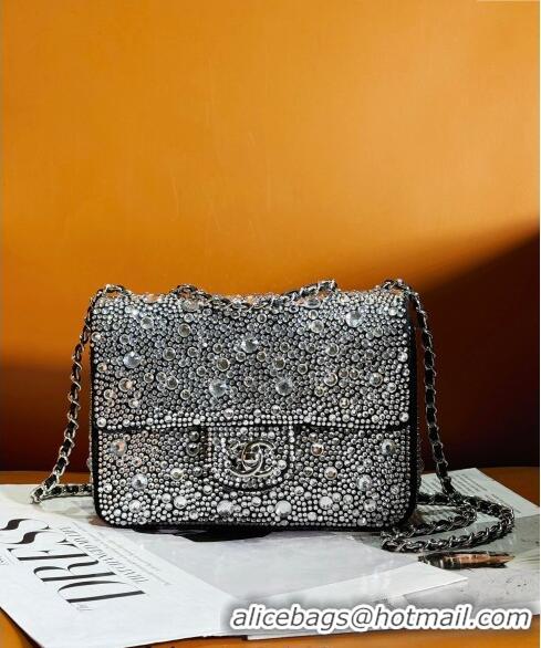 Grade Quality Chanel Mini Flap Bag with Crystals AS4142 Black 2024