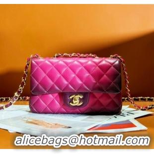 Top Grade Chanel Quilted Lambskin Mini Classic Flap Bag AS2220 Rosy 2024