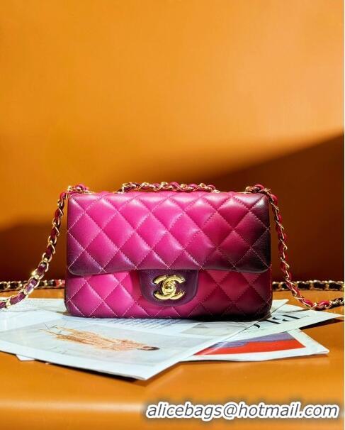 Top Grade Chanel Quilted Lambskin Mini Classic Flap Bag AS2220 Rosy 2024