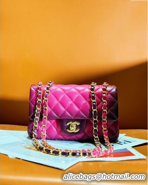 Top Grade Chanel Quilted Lambskin Mini Classic Flap Bag AS2220 Rosy 2024