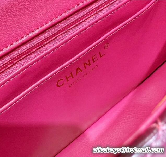 Top Grade Chanel Quilted Lambskin Mini Classic Flap Bag AS2220 Rosy 2024