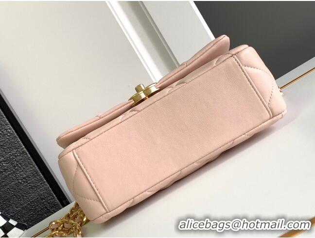 Buy Discount Chanel Lambskin Flap Bag With Crystal Chain AS2613 Pink 2024