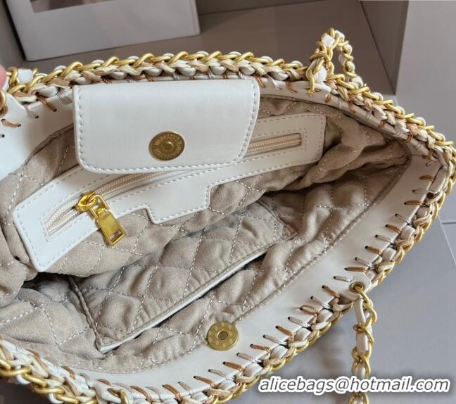 Buy Cheap Chanel Straw Basket Chain Bag 040201 Beige 2024