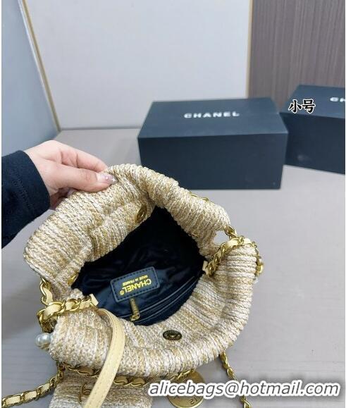 Super Quality Chanel Straw Mini/Small 22 Bag 0402 Beige 2024