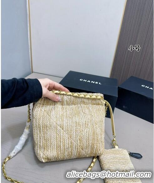 Super Quality Chanel Straw Mini/Small 22 Bag 0402 Beige 2024