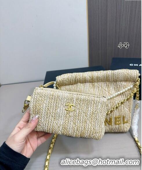 Super Quality Chanel Straw Mini/Small 22 Bag 0402 Beige 2024