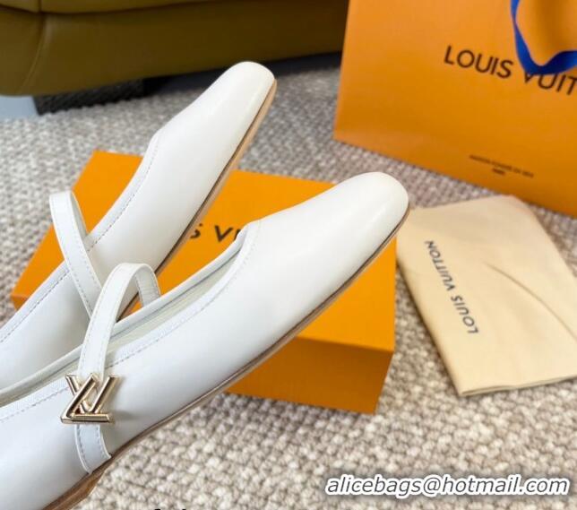 Best Price Louis Vuitton Romy Flat Ballerinas in Lambskin White 606161