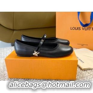 Classic Hot Louis Vuitton Romy Flat Ballerinas in Lambskin Black 606162