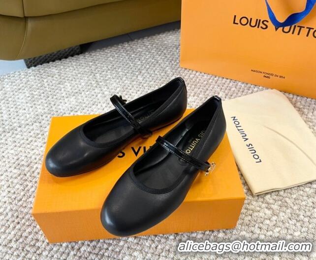 Classic Hot Louis Vuitton Romy Flat Ballerinas in Lambskin Black 606162