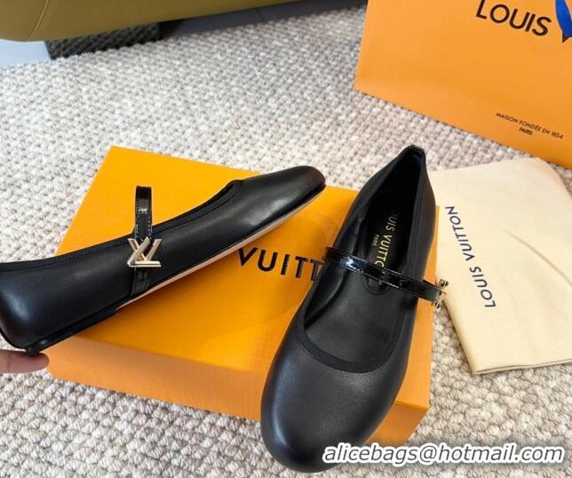 Classic Hot Louis Vuitton Romy Flat Ballerinas in Lambskin Black 606162