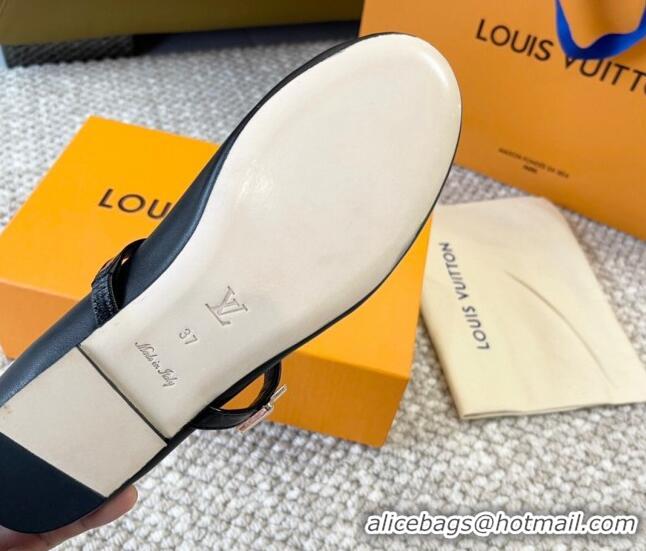 Classic Hot Louis Vuitton Romy Flat Ballerinas in Lambskin Black 606162