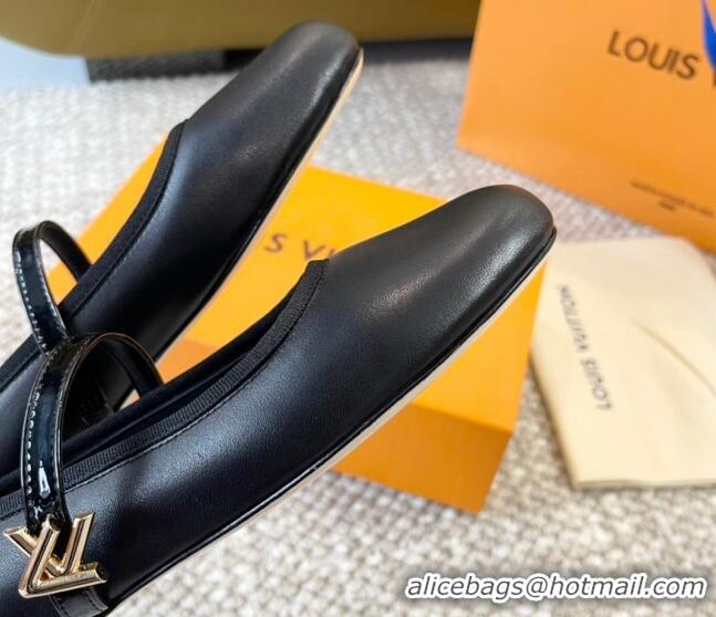 Classic Hot Louis Vuitton Romy Flat Ballerinas in Lambskin Black 606162