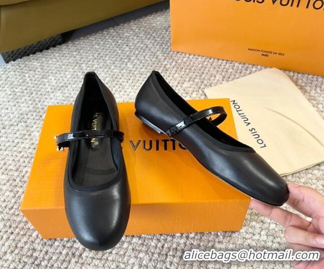 Classic Hot Louis Vuitton Romy Flat Ballerinas in Lambskin Black 606162