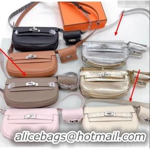 Shop Promotional Hermes Calfskin Pouch Belt/Belt Bag 061702 2024