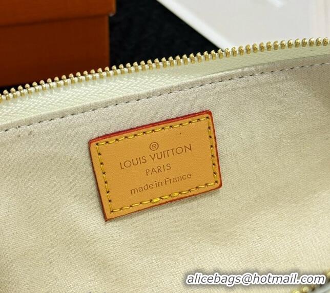 Top Design Louis Vuitton Elizabeth Pencil Pouch in Monogram Craggy M17106 White 2024