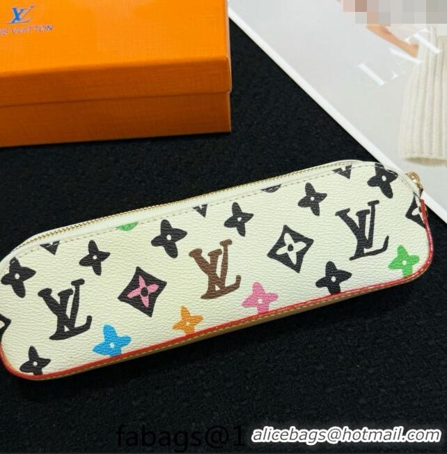 Top Design Louis Vuitton Elizabeth Pencil Pouch in Monogram Craggy M17106 White 2024