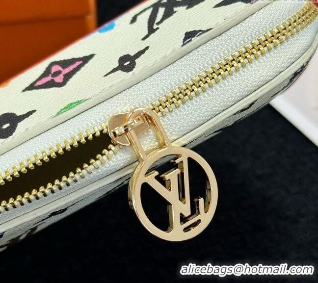 Top Design Louis Vuitton Elizabeth Pencil Pouch in Monogram Craggy M17106 White 2024