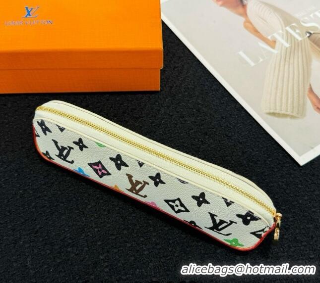 Top Design Louis Vuitton Elizabeth Pencil Pouch in Monogram Craggy M17106 White 2024