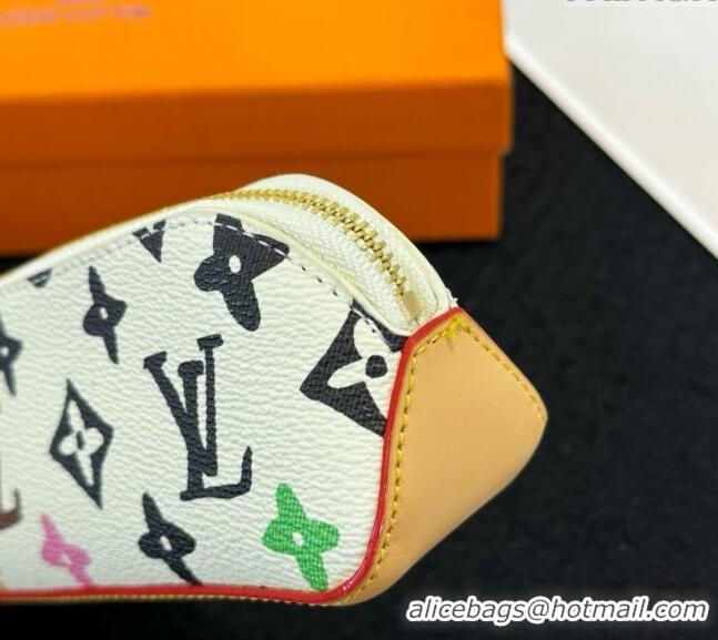 Top Design Louis Vuitton Elizabeth Pencil Pouch in Monogram Craggy M17106 White 2024