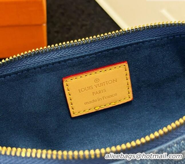 Good Looking Louis Vuitton Elizabeth Pencil Pouch in M17106 Blue Denim 2024