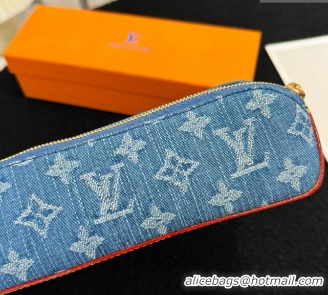 Good Looking Louis Vuitton Elizabeth Pencil Pouch in M17106 Blue Denim 2024