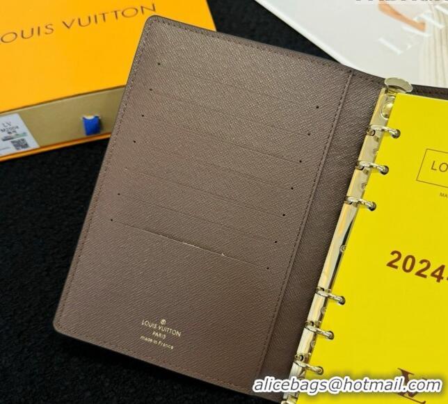 Inexpensive Louis Vuitton Large Ring Agenda Notebook Cover in Monogram Craggy M17128 Brown 2024