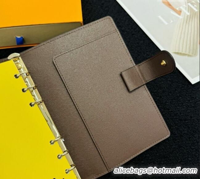 Inexpensive Louis Vuitton Large Ring Agenda Notebook Cover in Monogram Craggy M17128 Brown 2024