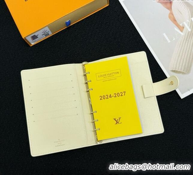 Top Quality Louis Vuitton Large Ring Agenda Notebook Cover in Monogram Craggy M17128 White 2024