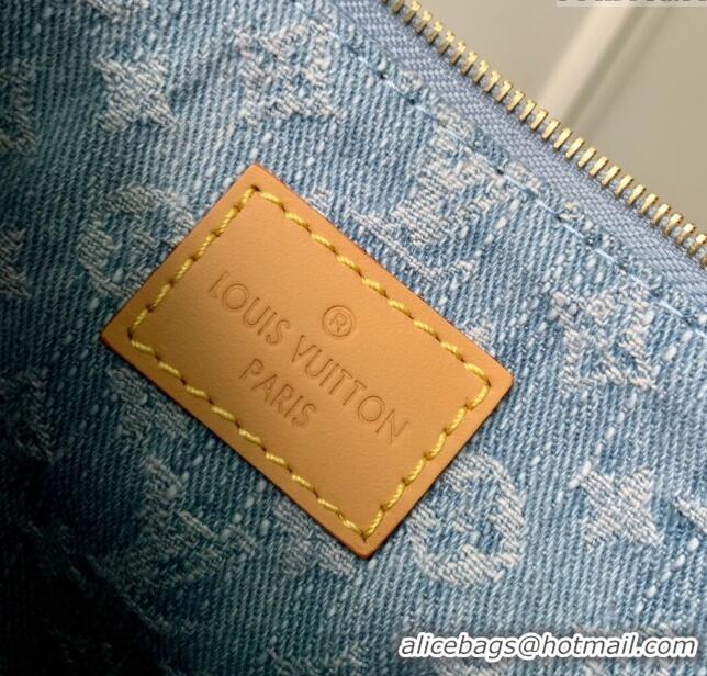 Top Grade Louis Vuitton CarryAll PM Bag in Monogram Denim 100% GOTS-certified Cotton M11462 Blue 2024