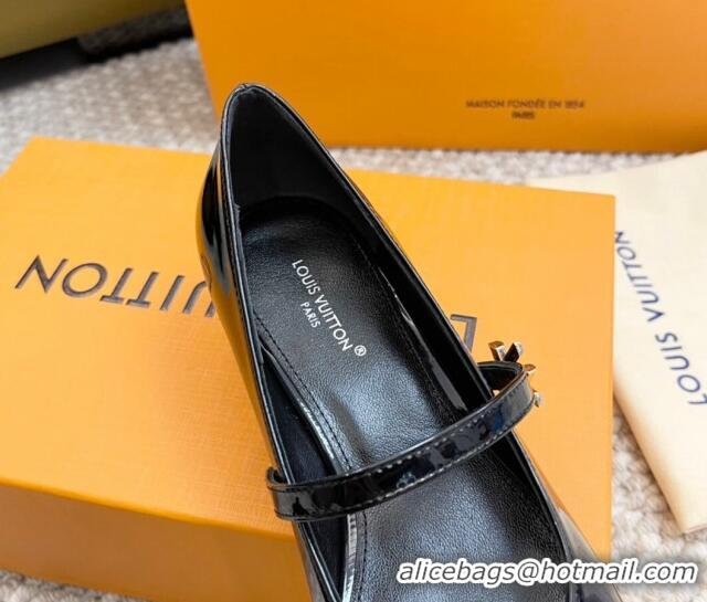 Stylish Louis Vuitton Romy Pumps 3.5cm in Patent Leather Black 606167