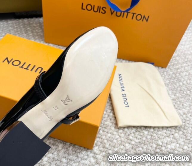 Stylish Louis Vuitton Romy Pumps 3.5cm in Patent Leather Black 606167