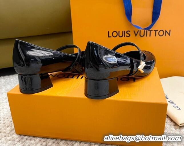 Stylish Louis Vuitton Romy Pumps 3.5cm in Patent Leather Black 606167