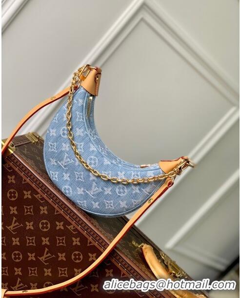 Super Quality Louis Vuitton Loop Bag in Monogram Denim 100% GOTS-certified Cotton M24846 Blue 2024