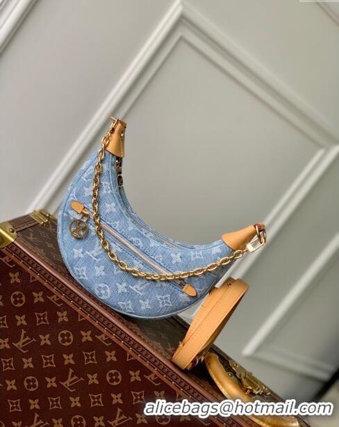 Super Quality Louis Vuitton Loop Bag in Monogram Denim 100% GOTS-certified Cotton M24846 Blue 2024