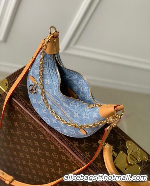 Super Quality Louis Vuitton Loop Bag in Monogram Denim 100% GOTS-certified Cotton M24846 Blue 2024