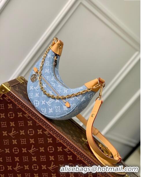 Super Quality Louis Vuitton Loop Bag in Monogram Denim 100% GOTS-certified Cotton M24846 Blue 2024