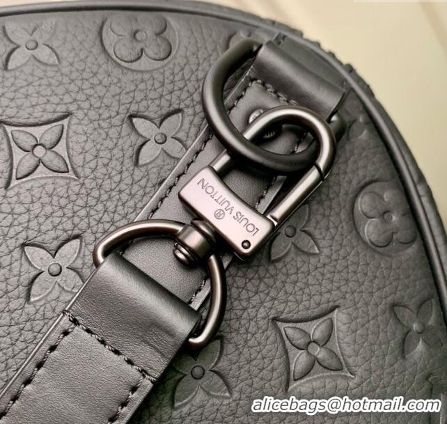 Super Quality Louis Vuitton Keepall Bandouliere 50 in Black Taurillon Monogram Leather M59025 2024