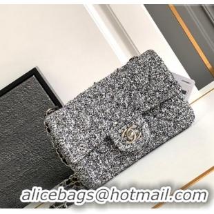 Buy Fashionable Chanel Classic Tweed Mini 11.12 Flap Bag A69900 White/Black 2024