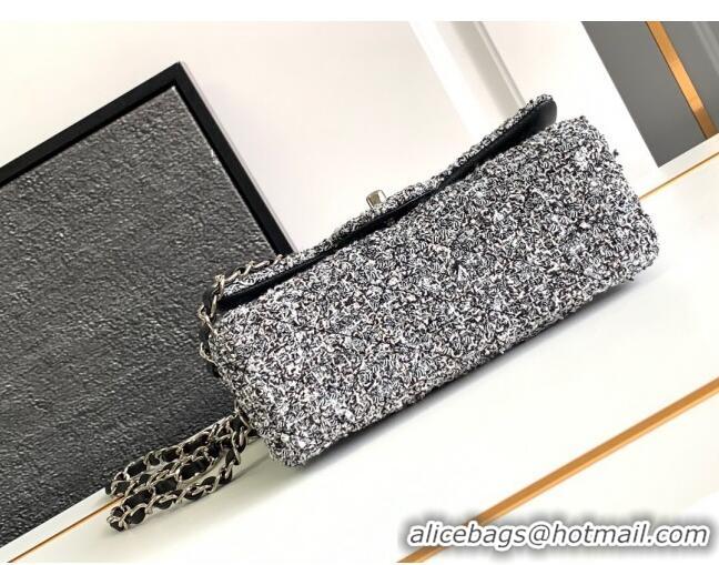 Buy Fashionable Chanel Classic Tweed Mini 11.12 Flap Bag A69900 White/Black 2024