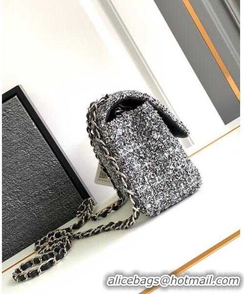 Buy Fashionable Chanel Classic Tweed Mini 11.12 Flap Bag A69900 White/Black 2024