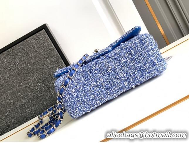 Good Quality Chanel Classic Tweed Mini 11.12 Flap Bag A69900 Blue 2024