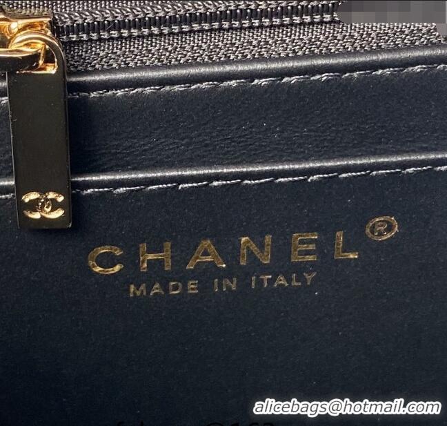 Buy Inexpensive Chanel Grained Calfskin Medium Flap Bag with Top Handle AS4712 Black 2024