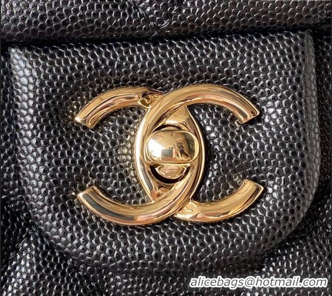 Buy Discount Chanel Grained Calfskin Small Flap Bag with Top Handle AS4711 Black 2024